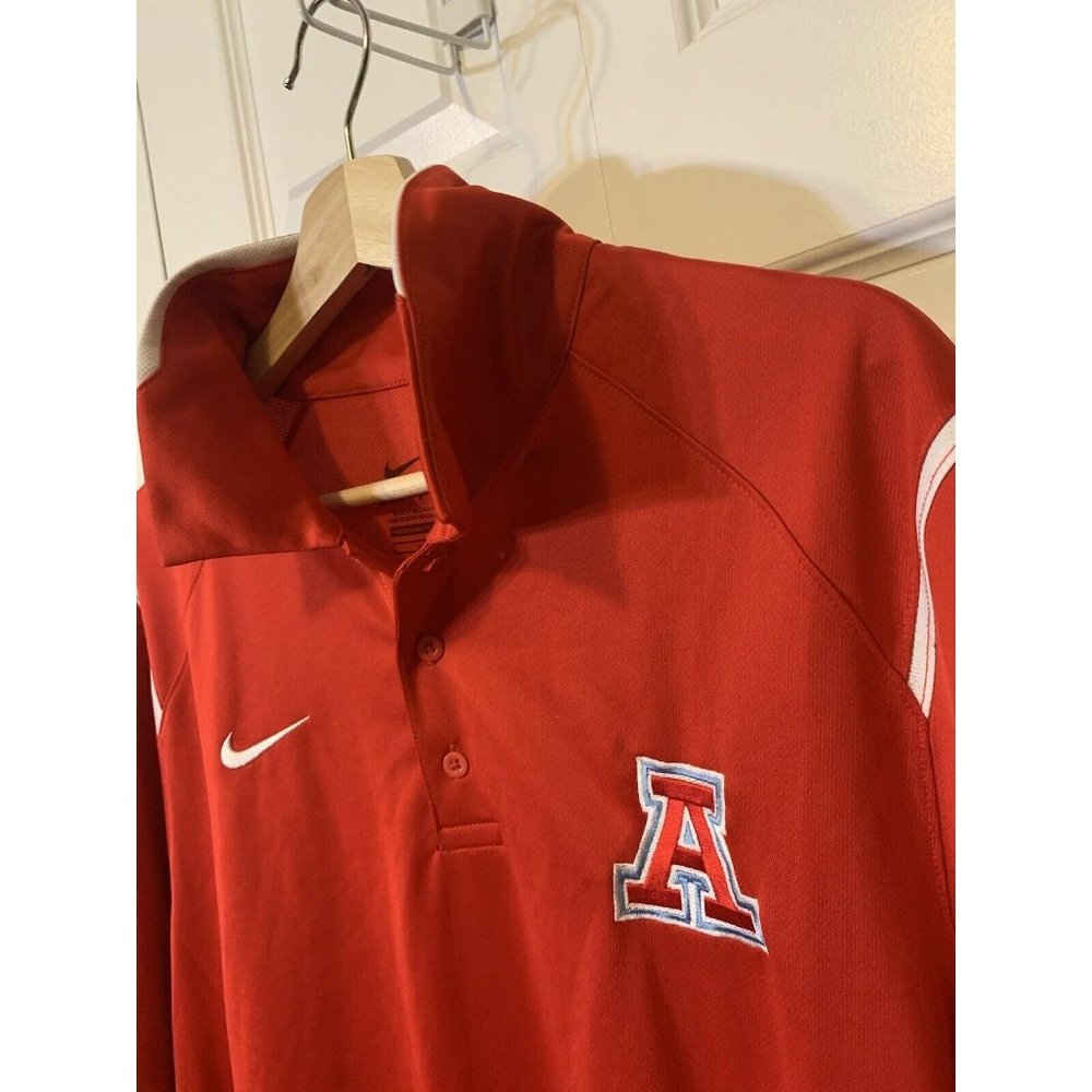 Nike‎ Dri-Fit Men’s Sz L College Arizona State Polo Shirt Short Sleeve Red